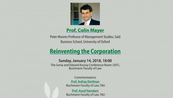  Safra Center Lecture: Prof. Colin Mayer - Reinventing the Corporation